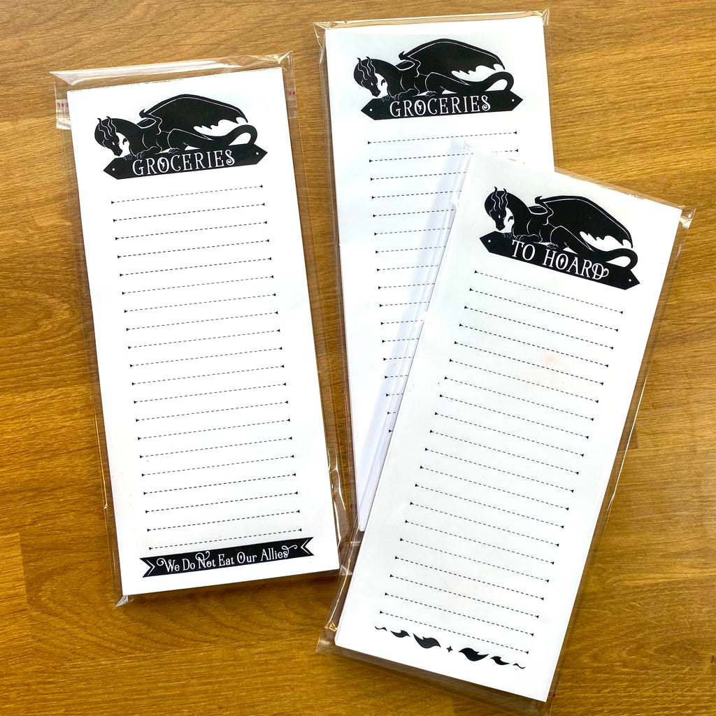 Dragon Grocery List Notepad