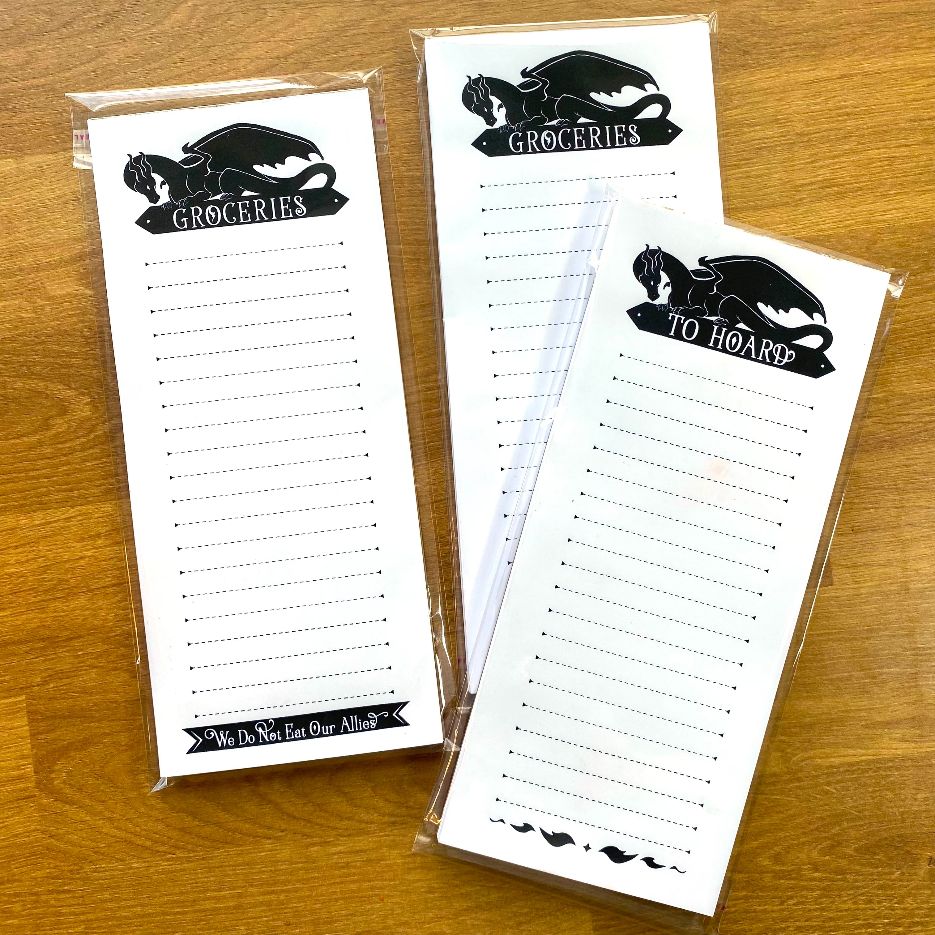 Dragon Grocery List Notepad