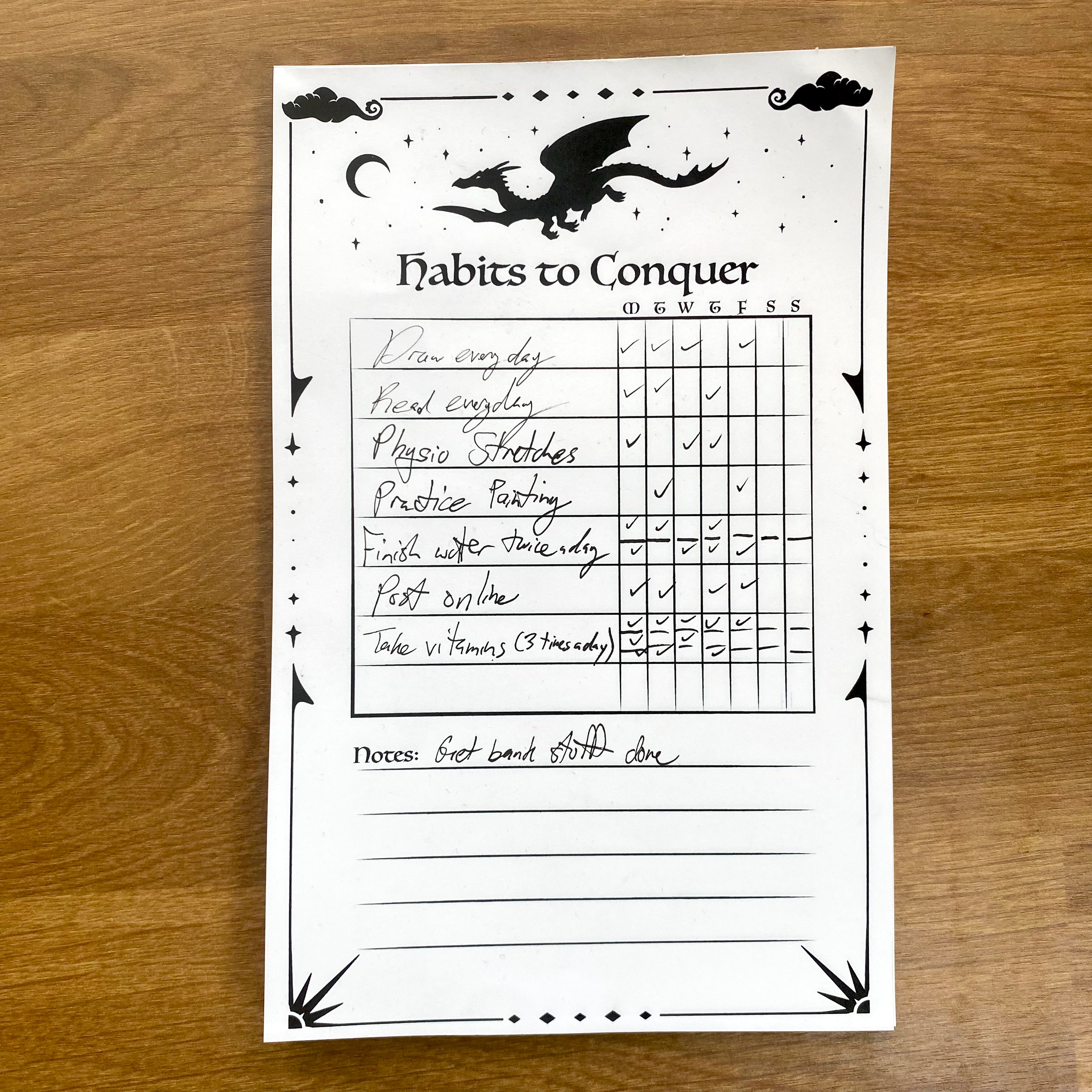 Habits to Conquer - Habit Tracking Notepad