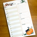 Daily Planner Notepad - Autumn Pumpkin Cats