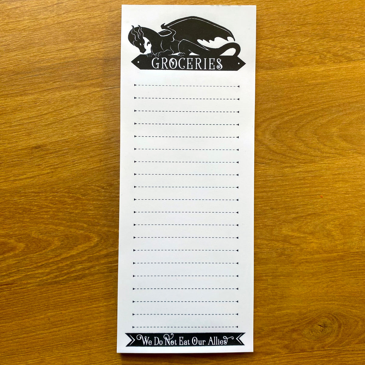 Dragon Grocery List Notepad